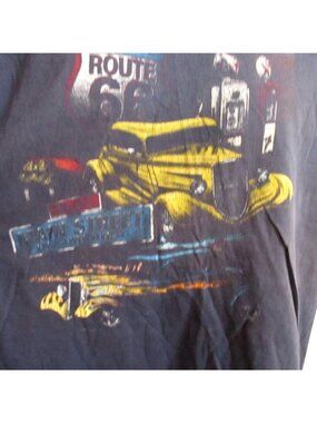 Vintage Men's T-shirt XL Route 66 1990's Classic Car USA FRUIT LOOM COTTON RELIC